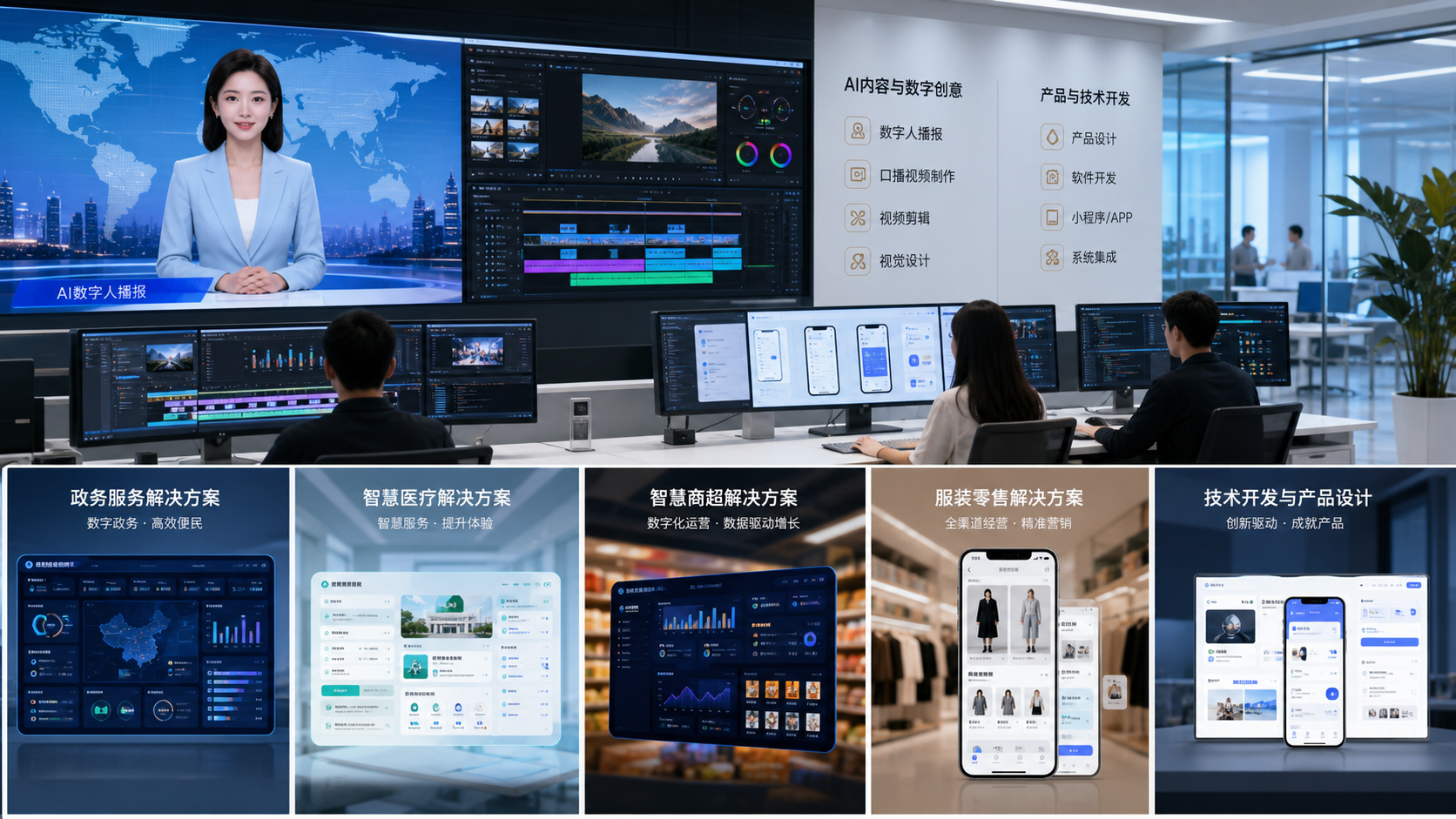 AI 数字人与内容创作效果图