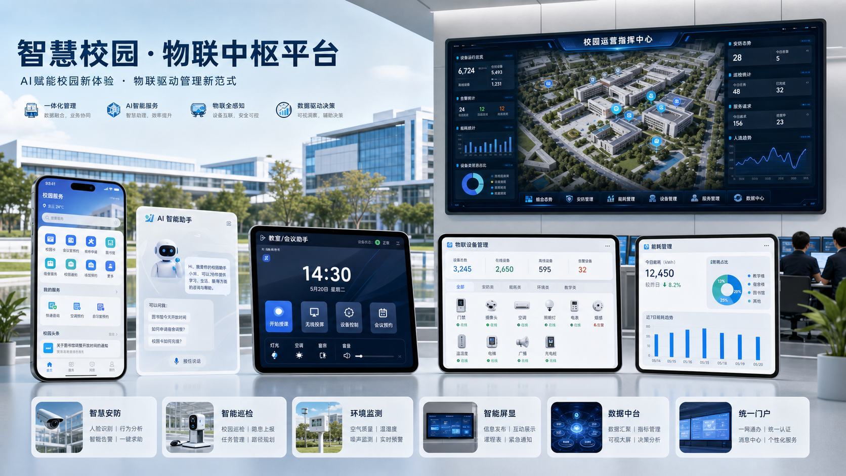 智慧高校与物联网平台效果图